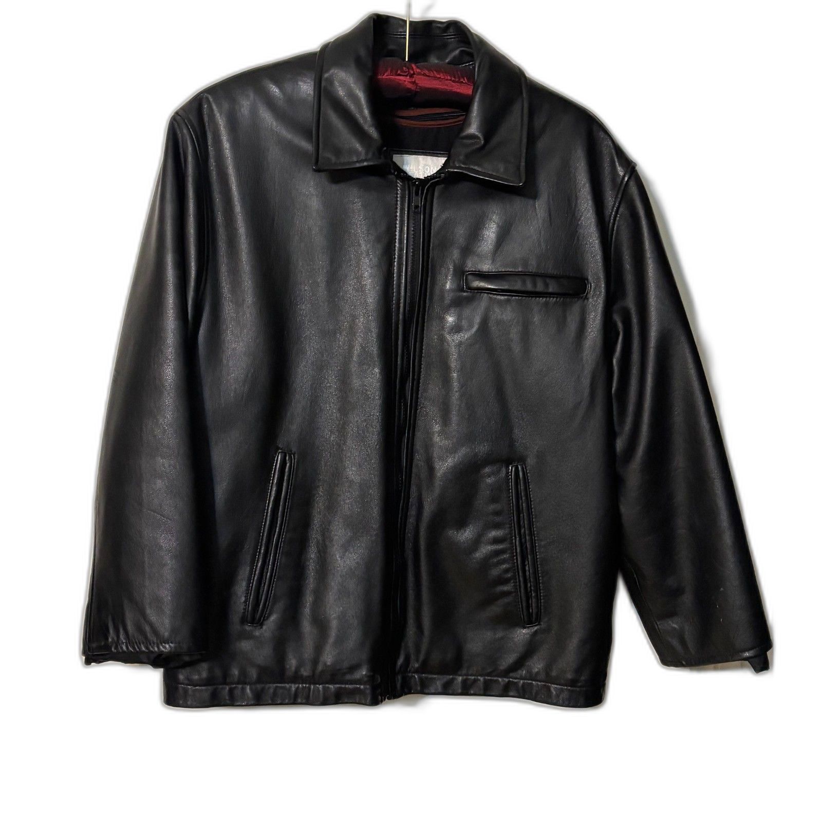 Wilsons Leather M. Julian Black Leather Jacket Medium Thinsulate Zip Front